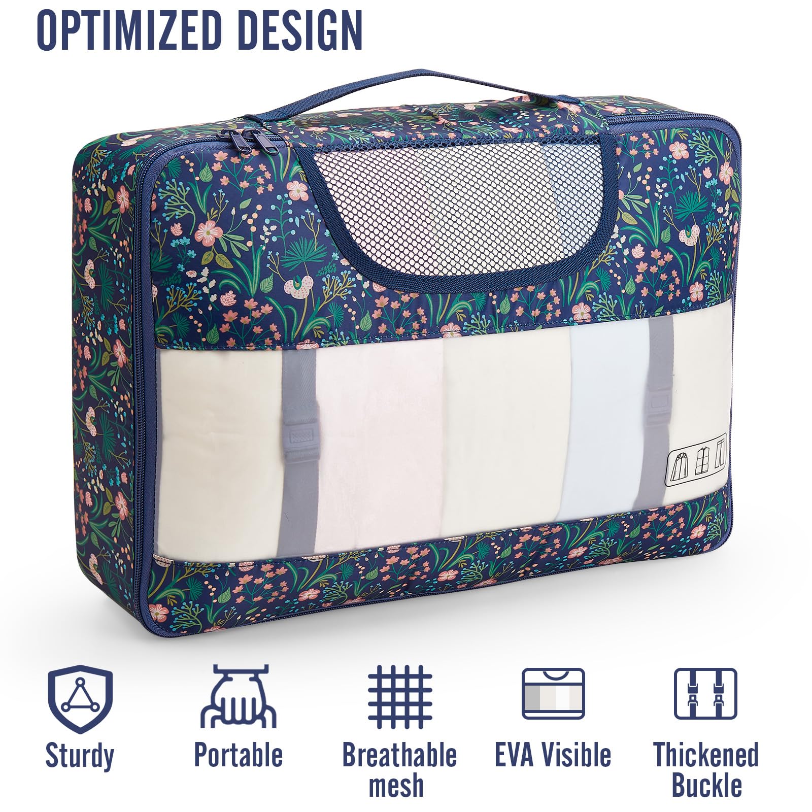 Veken Travel Cubes - 8 Piece Set - Luggage Travel Bags by Handbags Specialist Headquarter | Available at Handbags Specialist Headquarter