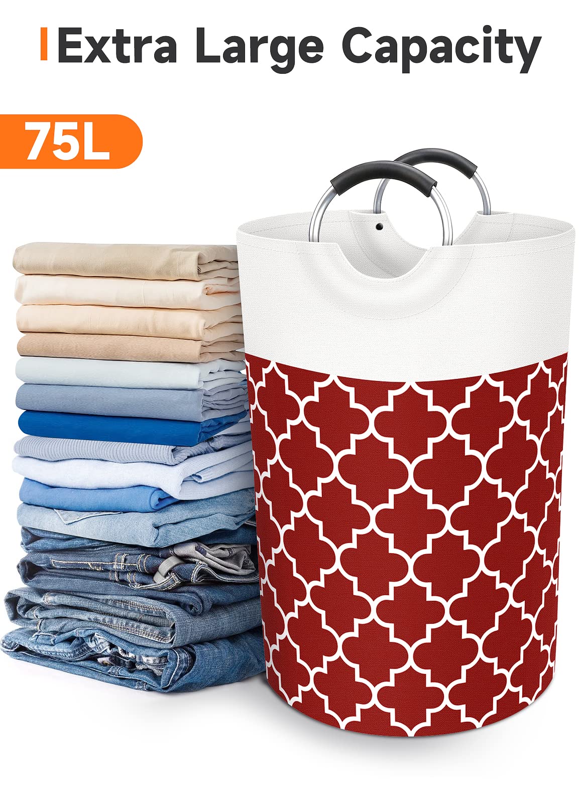 Collapsible Hamper Bag - Grey - Laundry Baskets by Handbags Specialist Headquarter | Available at Handbags Specialist Headquarter