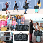 Foldable 65L Duffle Bag with Shoe Compartment