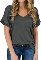 Best Casual V-neck tee for women 2025 - Women Tops by Handbags Specialist Headquarter | Available at Handbags Specialist Headquarter