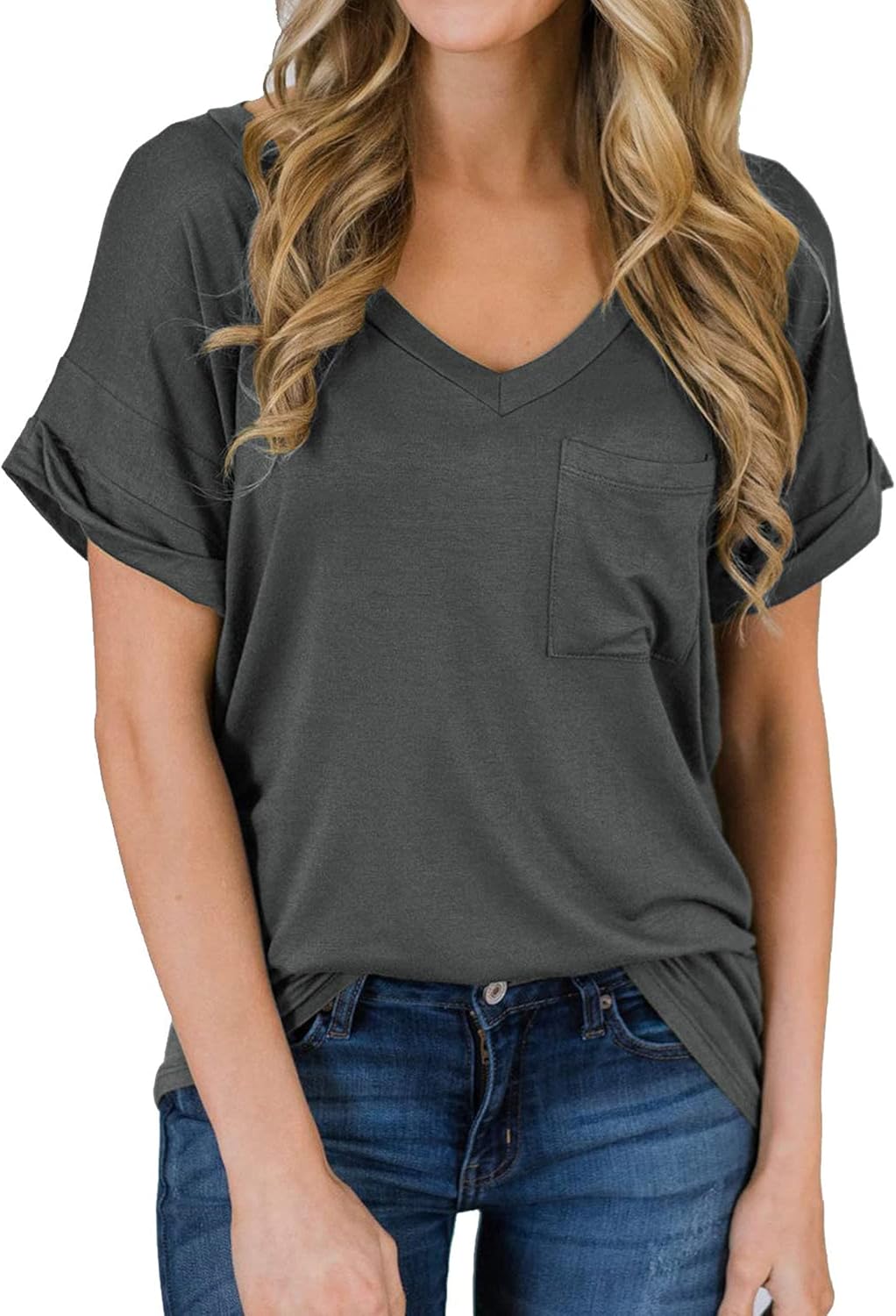Best Casual V-neck tee for women 2025 - Women Tops by Handbags Specialist Headquarter | Available at Handbags Specialist Headquarter