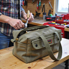 Waxed Canvas Military Duffle Bag, Olive Green