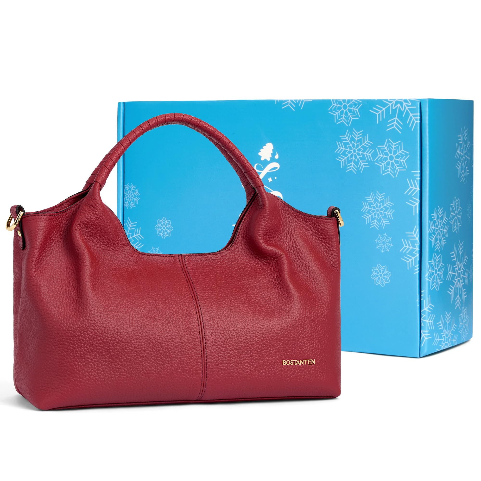 BOSTANTEN Leather Satchel Crossbody Handbag for Women