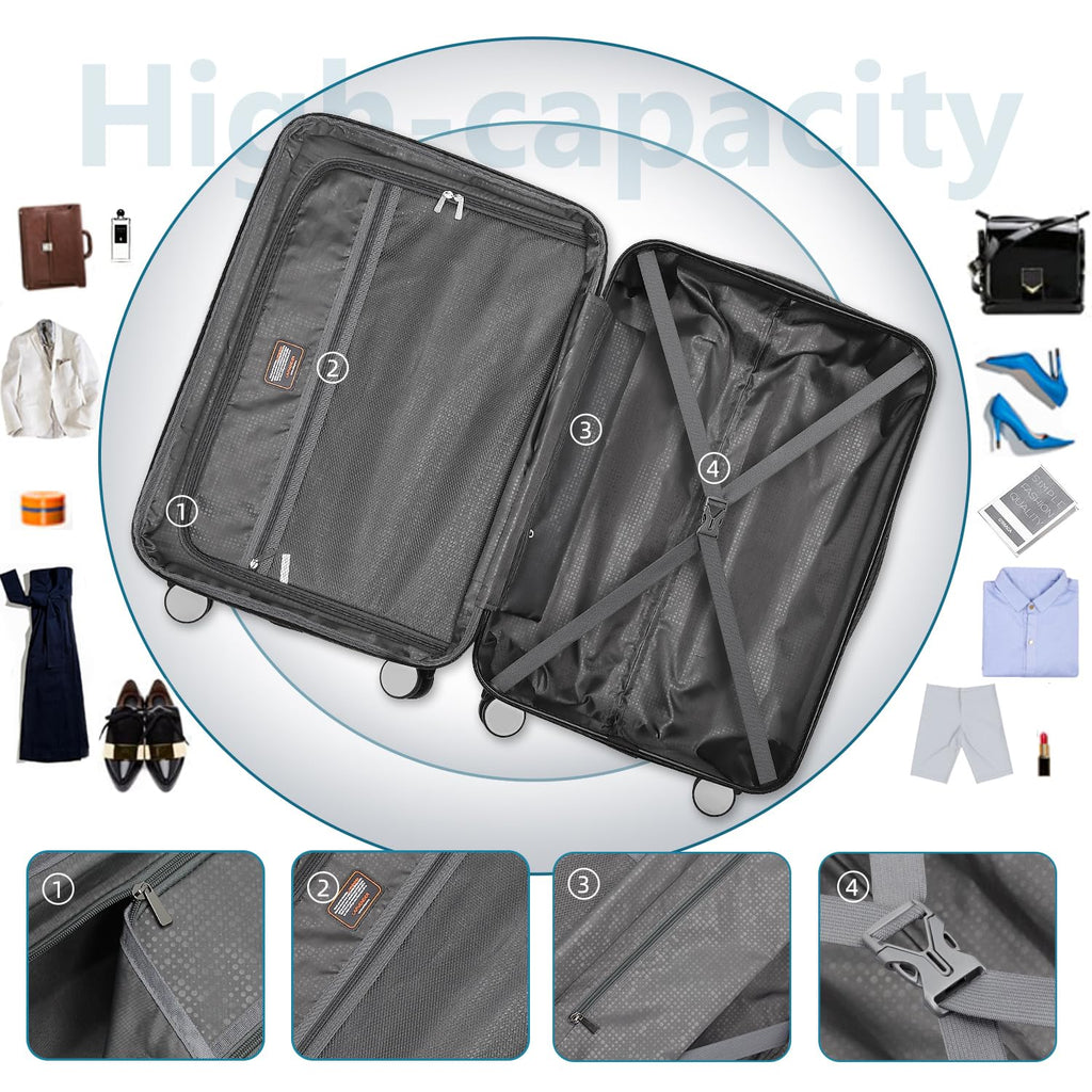 LAVENDER 6pc Hardside Spinner Luggage – ##variant## Luggage Travel Bags