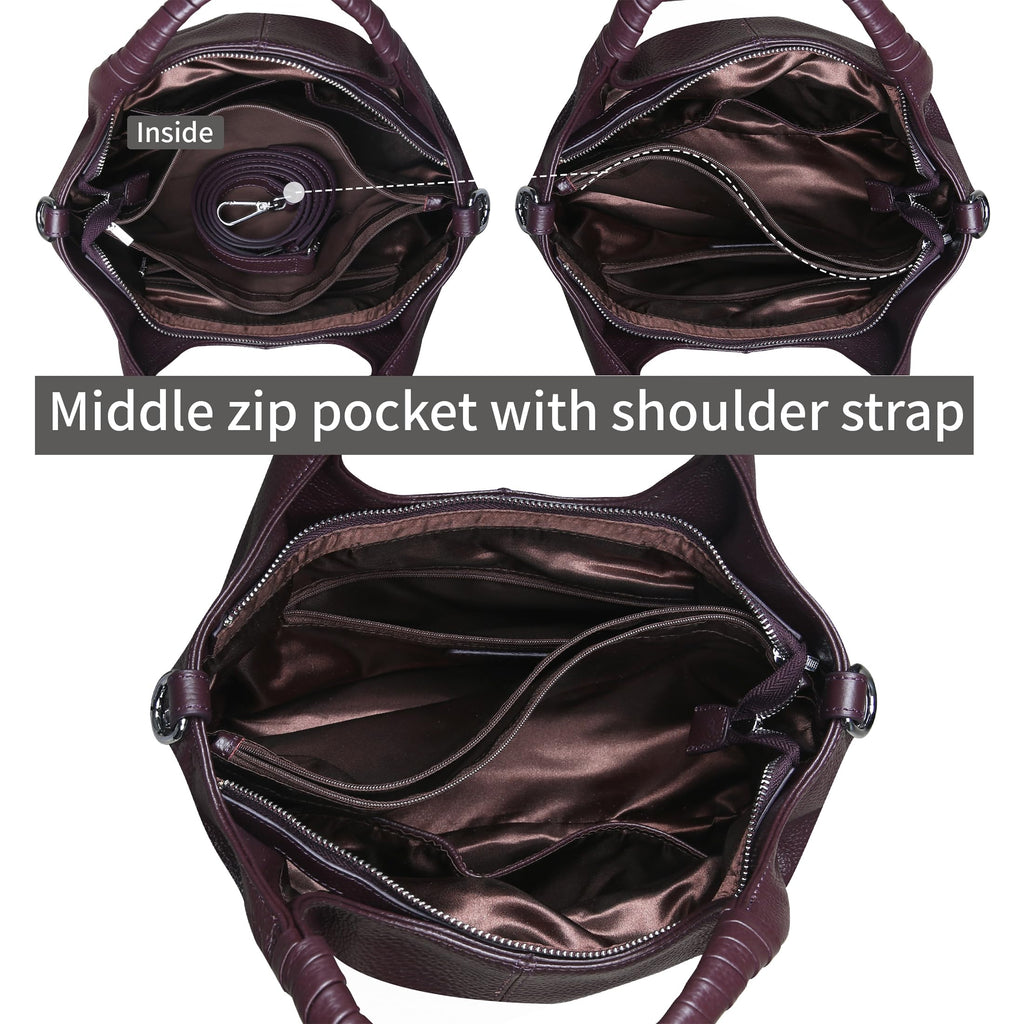 Iswee Luxe Leather Women's Medium Shoulder Tote - Handbags by Handbags Specialist Headquarter | Available at Handbags Specialist Headquarter