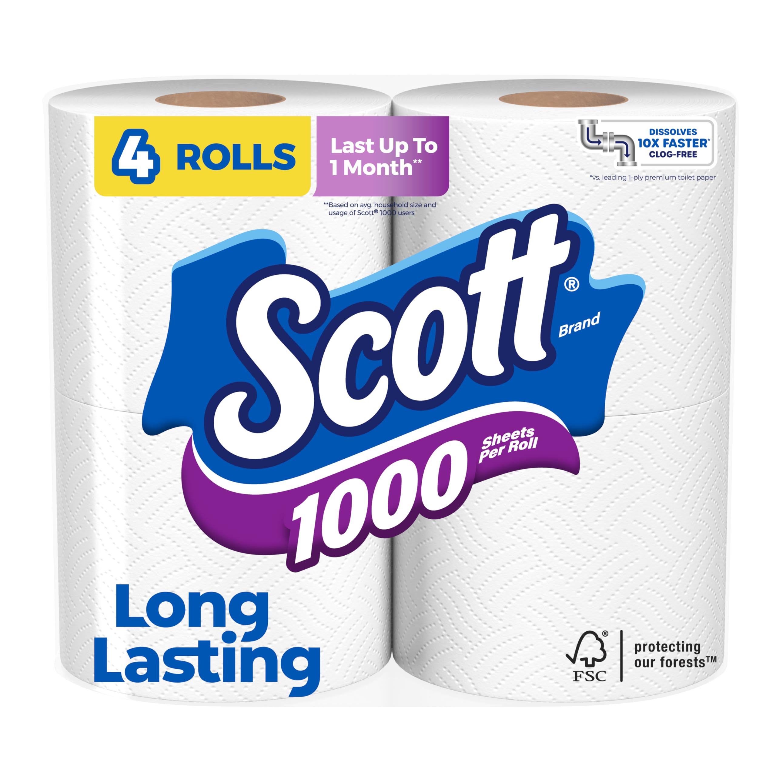Scott 1000 Toilet Paper, 32 Rolls, Septic-Safe, 1-Ply Toilet Tissue - Toilet Paper by Handbags Specialist Headquarter | Available at Handbags Specialist Headquarter