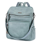 DUO-TONE Luxe Women's Leather Travel Backpack - Backpack Bags by Handbags Specialist Headquarter | Available at Handbags Specialist Headquarter