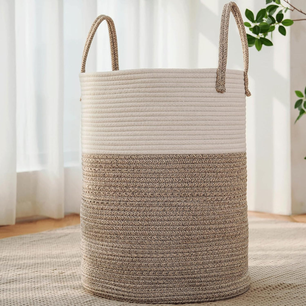 Purple Woven 80L Laundry Basket & Storage Bin - Hampers by JMvicyroam | Available at Handbags Specialist Headquarter