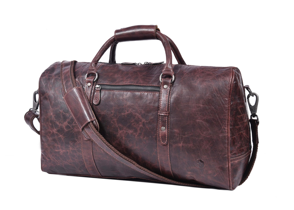 Leather Travel Duffel Bag for Men & Women