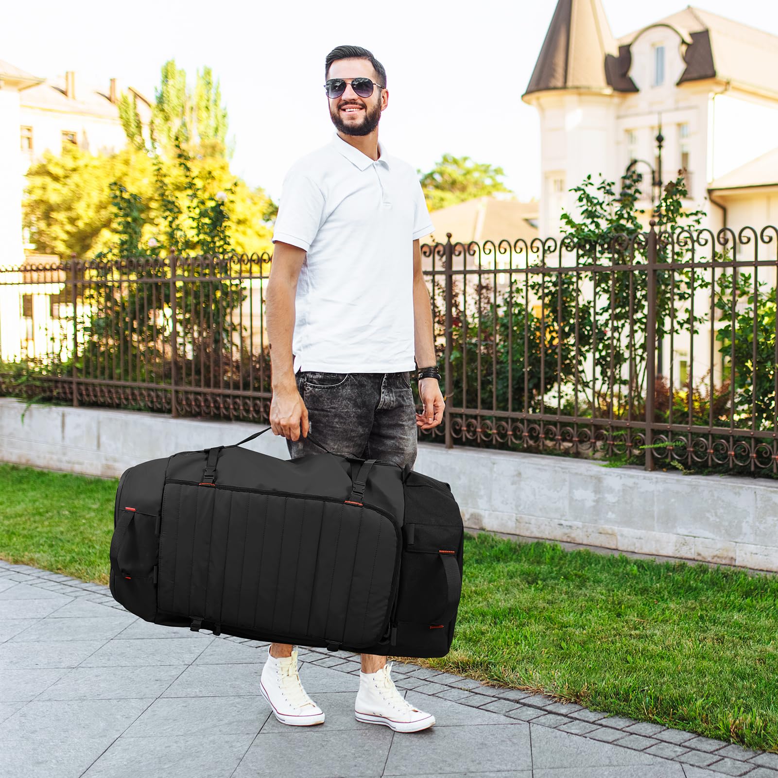 AquaRoll 29 Quilted Wheeled Duffle Backpack -  by Handbags Specialist Headquarter | Available at Handbags Specialist Headquarter