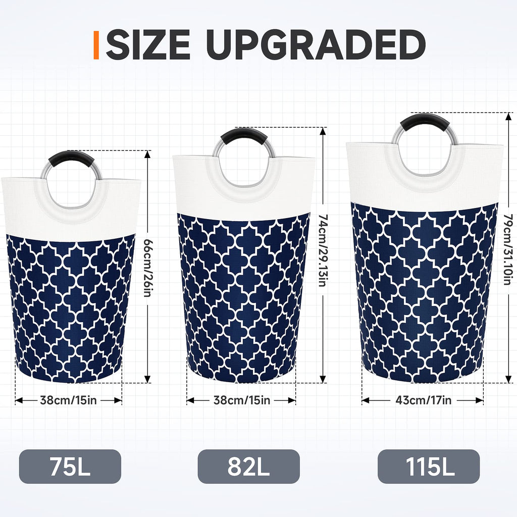 Collapsible Hamper Bag - Grey - Laundry Baskets by Handbags Specialist Headquarter | Available at Handbags Specialist Headquarter