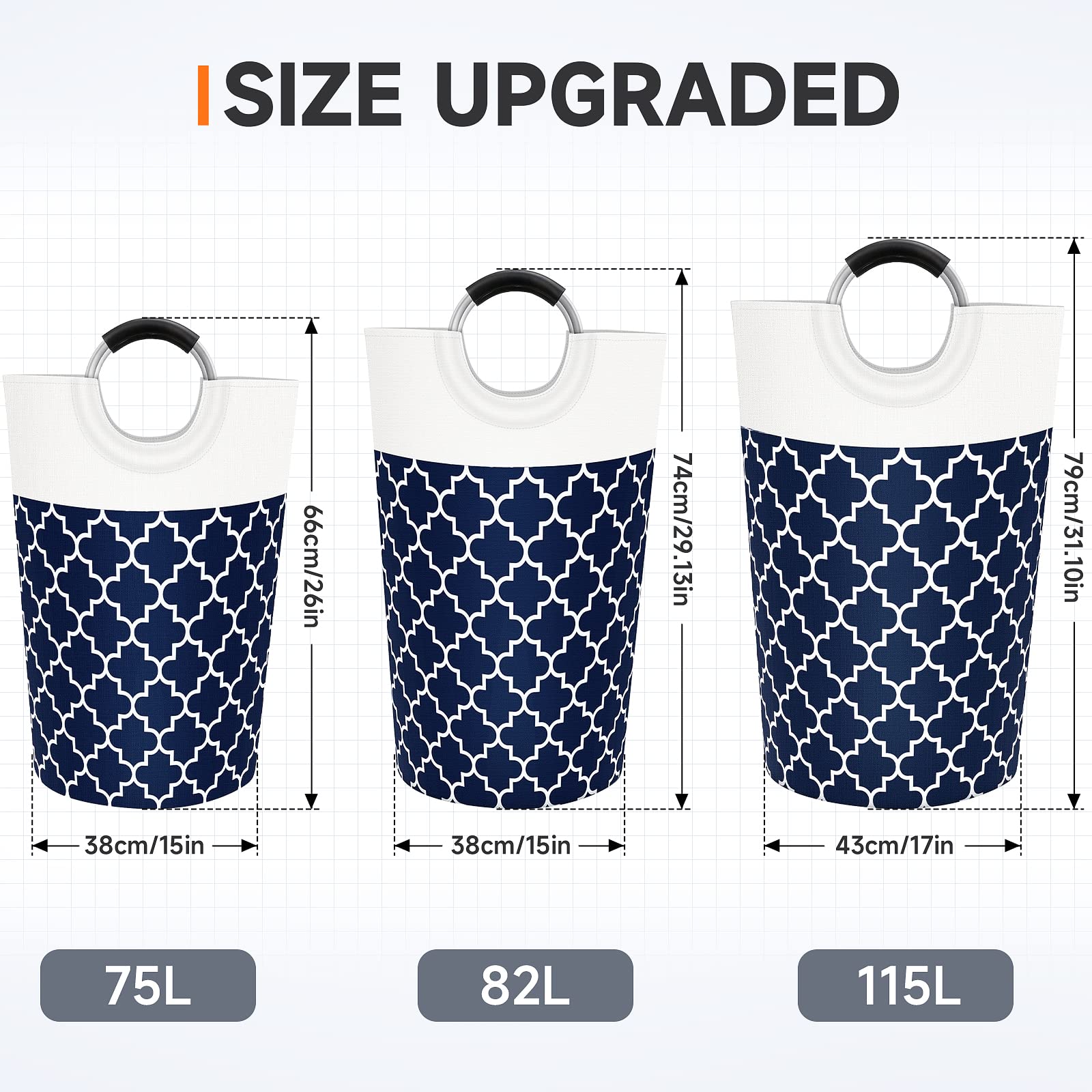 Collapsible Hamper Bag - Grey - Laundry Baskets by Handbags Specialist Headquarter | Available at Handbags Specialist Headquarter