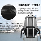 Volher Anti-Theft USB Laptop Backpack - Rose Red