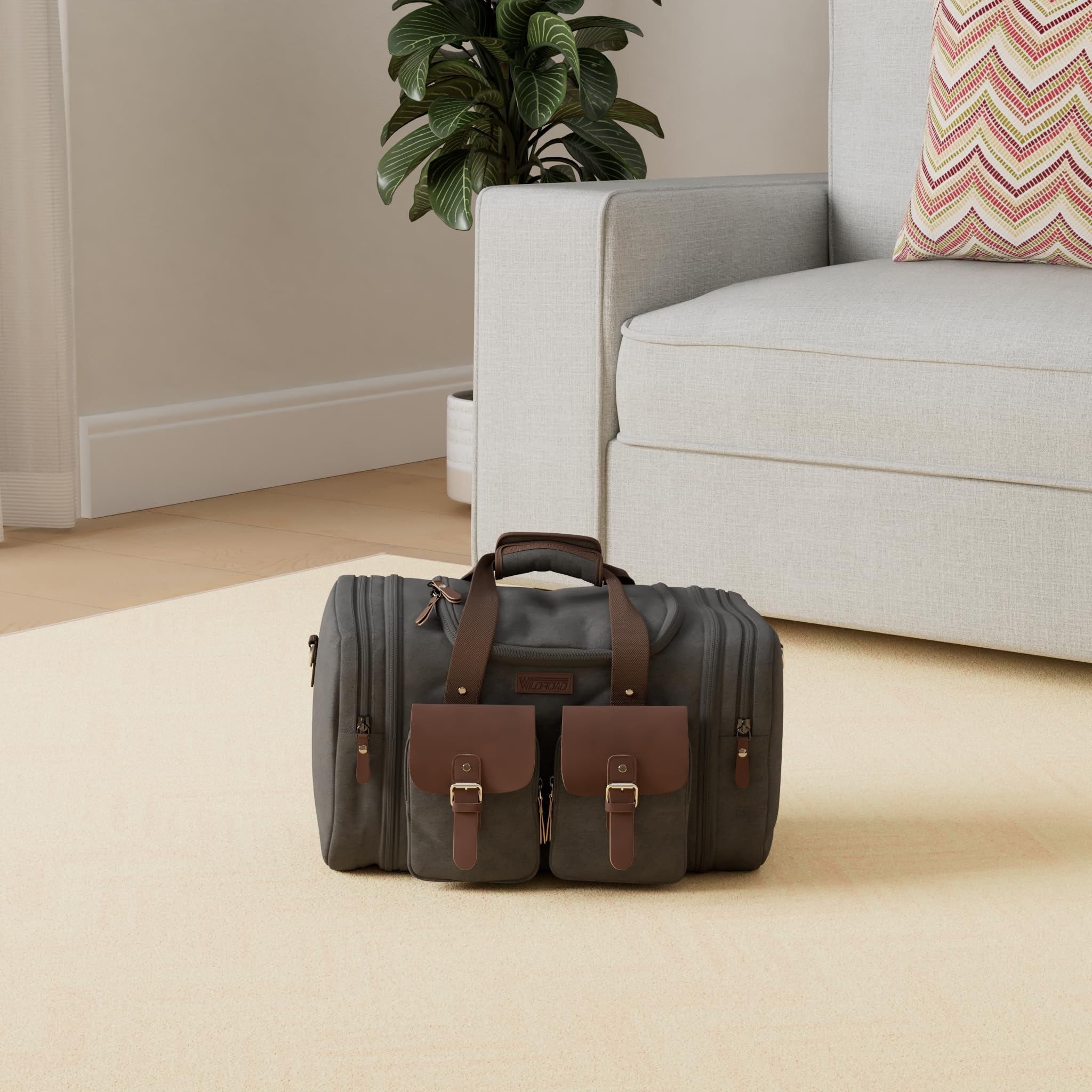 Wildroad 50L Waxed Canvas Waterproof Duffle Bag