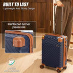 Cosbarn 5-Piece Hardshell Luggage Set - Dark Blue
