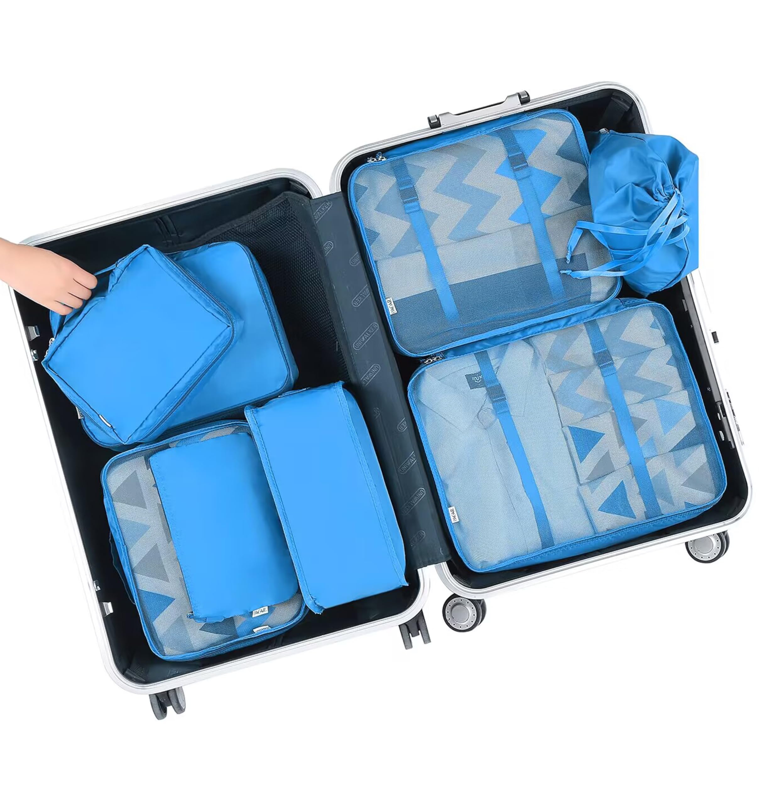 TravelMate 8-Piece Packing Cubes - Luggage Travel Bags by Handbags Specialist Headquarter | Available at Handbags Specialist Headquarter