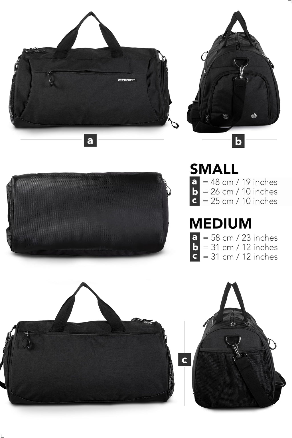 Fitgriff® Gym Bag with Shoe & Wet Compartment
