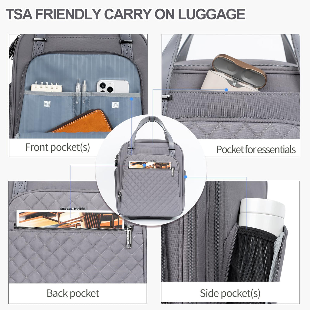 EMPSIGN 16 Wheeled Underseat Travel Bag -  by Handbags Specialist Headquarter | Available at Handbags Specialist Headquarter