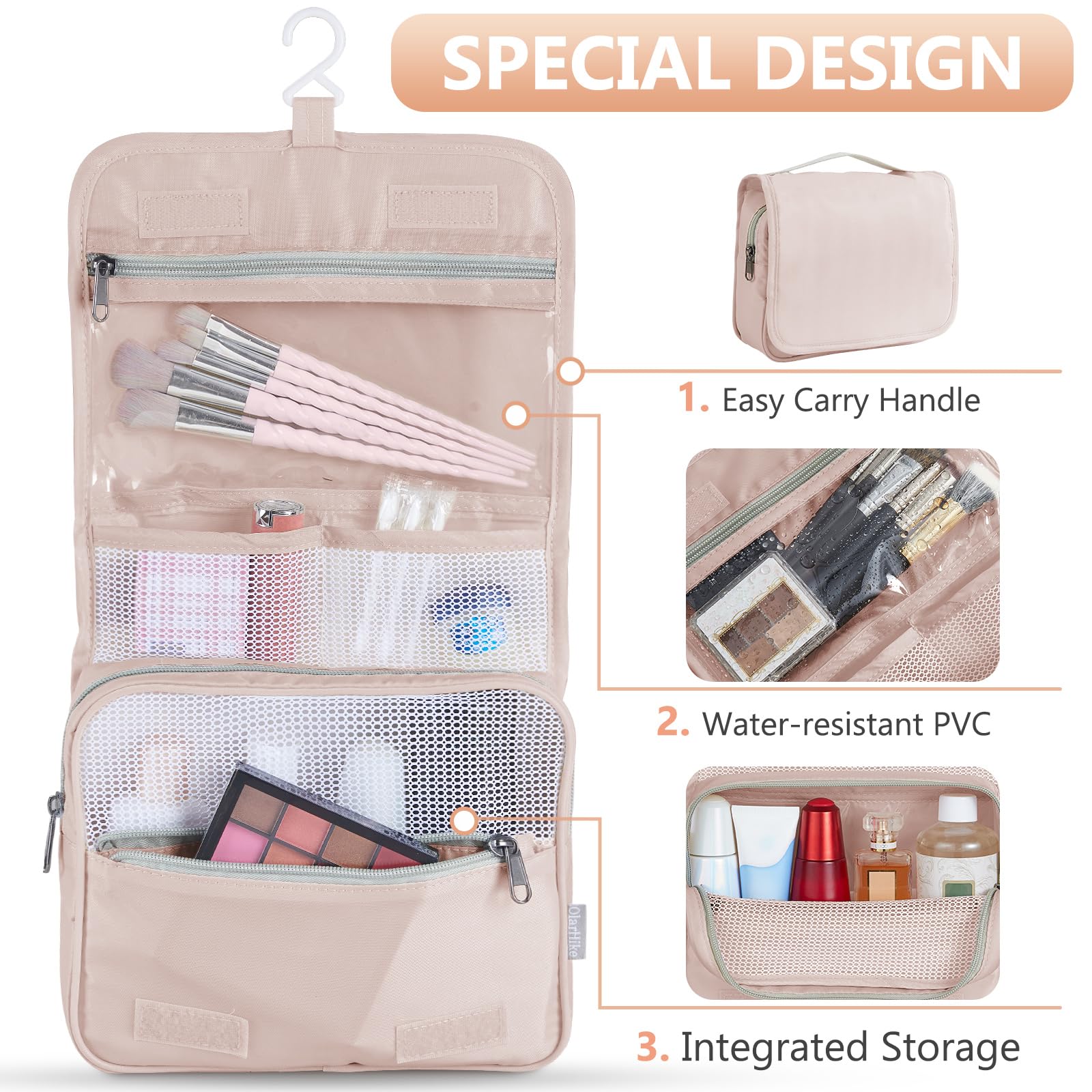 OlarHike Travel Cube Set - Cream Organizer & Gifts -  by Handbags Specialist Headquarter | Available at Handbags Specialist Headquarter