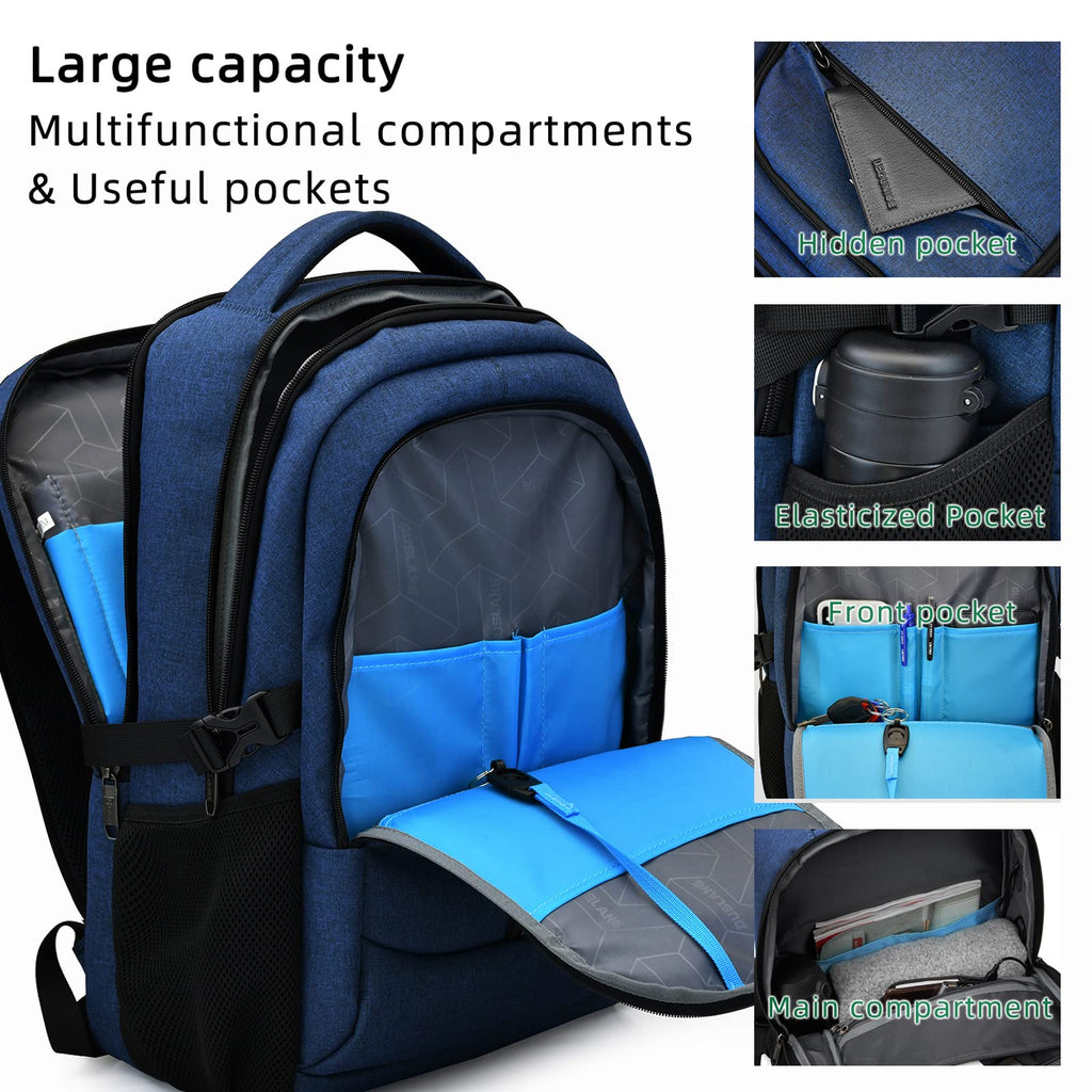 DUSLANG Travel Laptop Backpack with USB Port - Black - Backpack Bags by Handbags Specialist Headquarter | Available at Handbags Specialist Headquarter