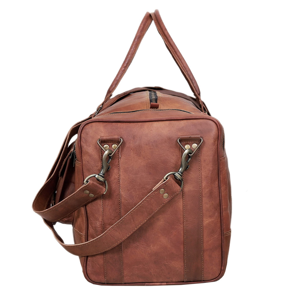 Leather Duffle Bag for Men - 21 Brown