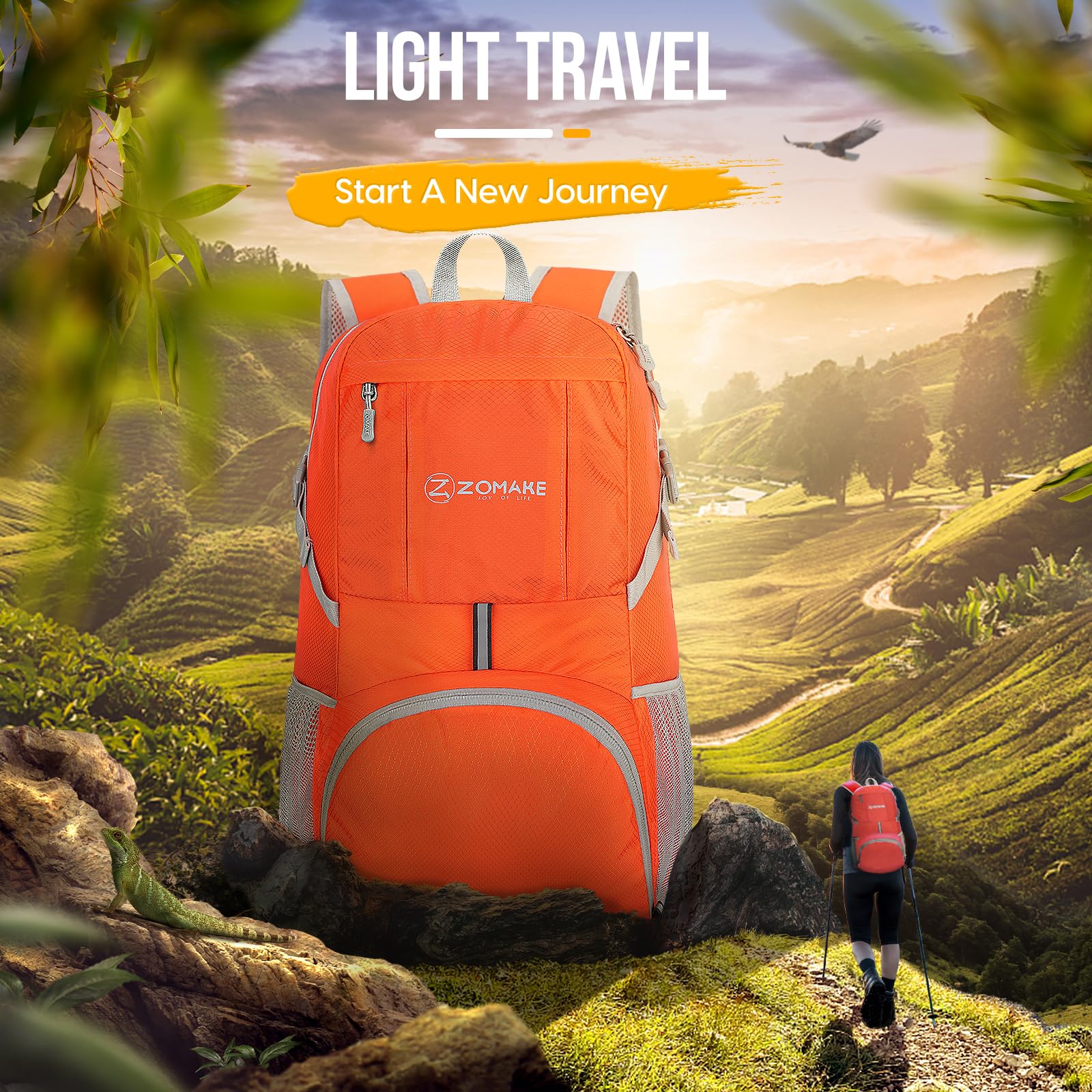 ZOMAKE 35L Compact Waterproof Hiking Backpack - Backpack Bags by Handbags Specialist Headquarter | Available at Handbags Specialist Headquarter