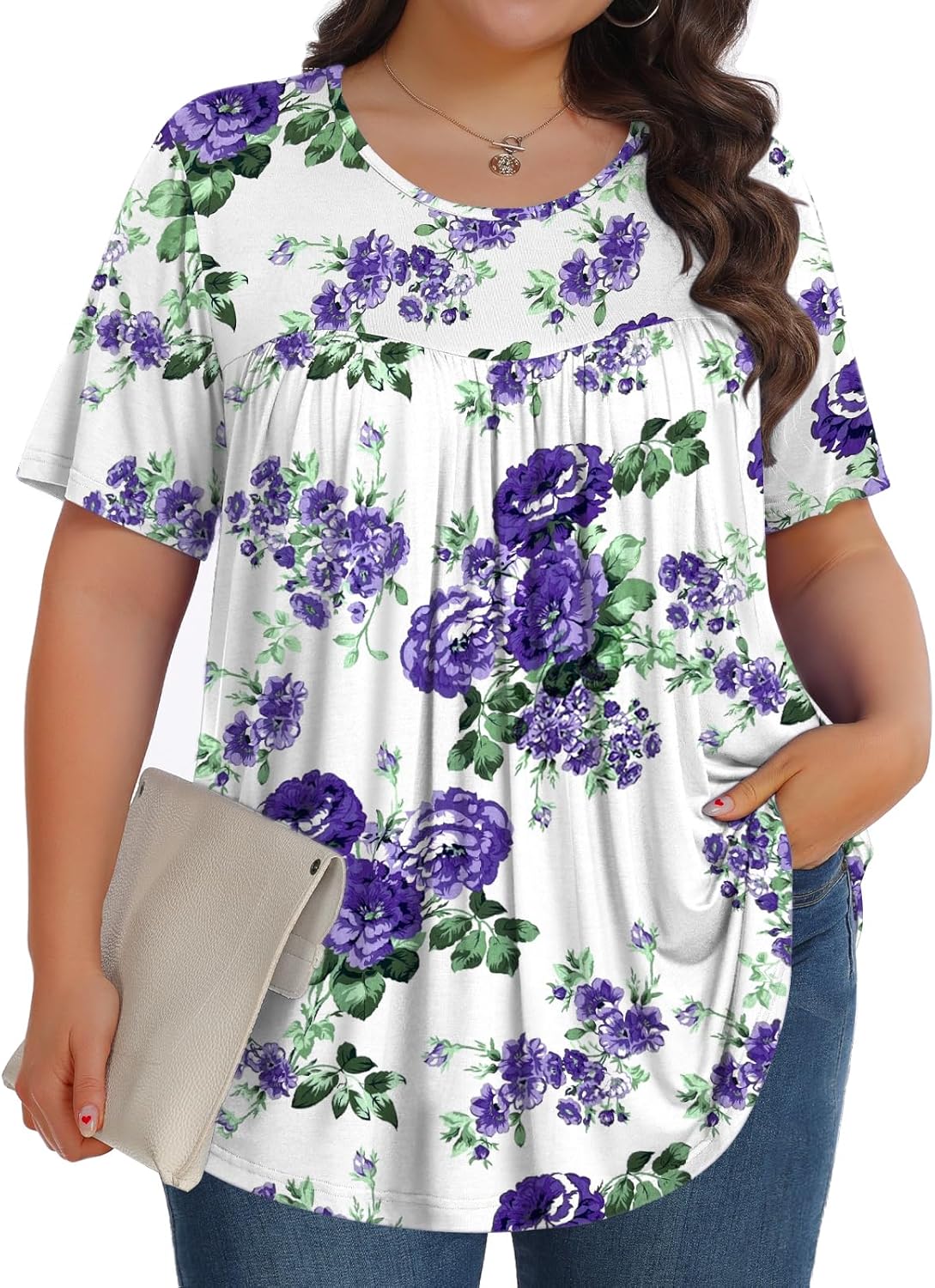 SoftTunic-Plus Crew SS - Tops by Handbags Specialist Headquarter | Available at Handbags Specialist Headquarter