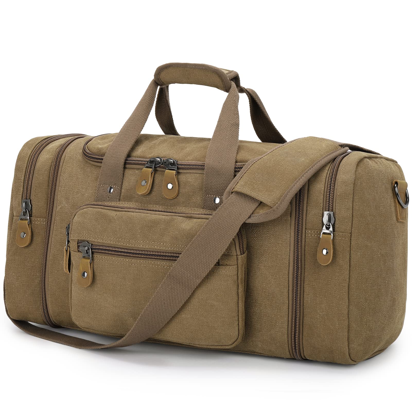 Expandable Canvas Travel Duffel Bag 60L – Versatile, Spacious, Durable Design