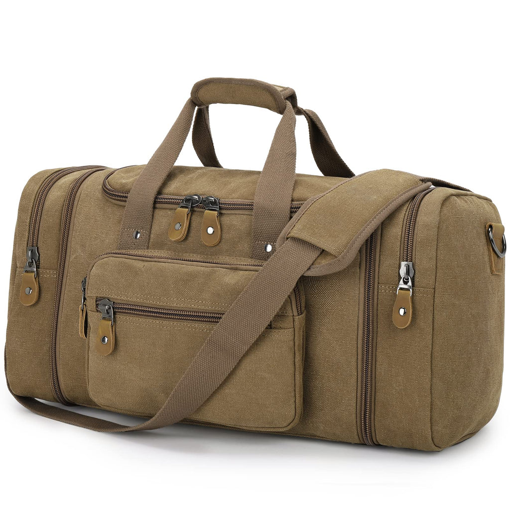 Expandable Canvas Travel Duffel Bag 60L – Versatile, Spacious, Durable Design