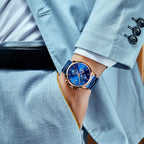 Golden Hour Elite Chrono Steel Men’s Quartz Watch