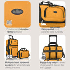 U.S. Traveler Rio Expandable Orange Carry-on -  by Handbags Specialist Headquarter | Available at Handbags Specialist Headquarter
