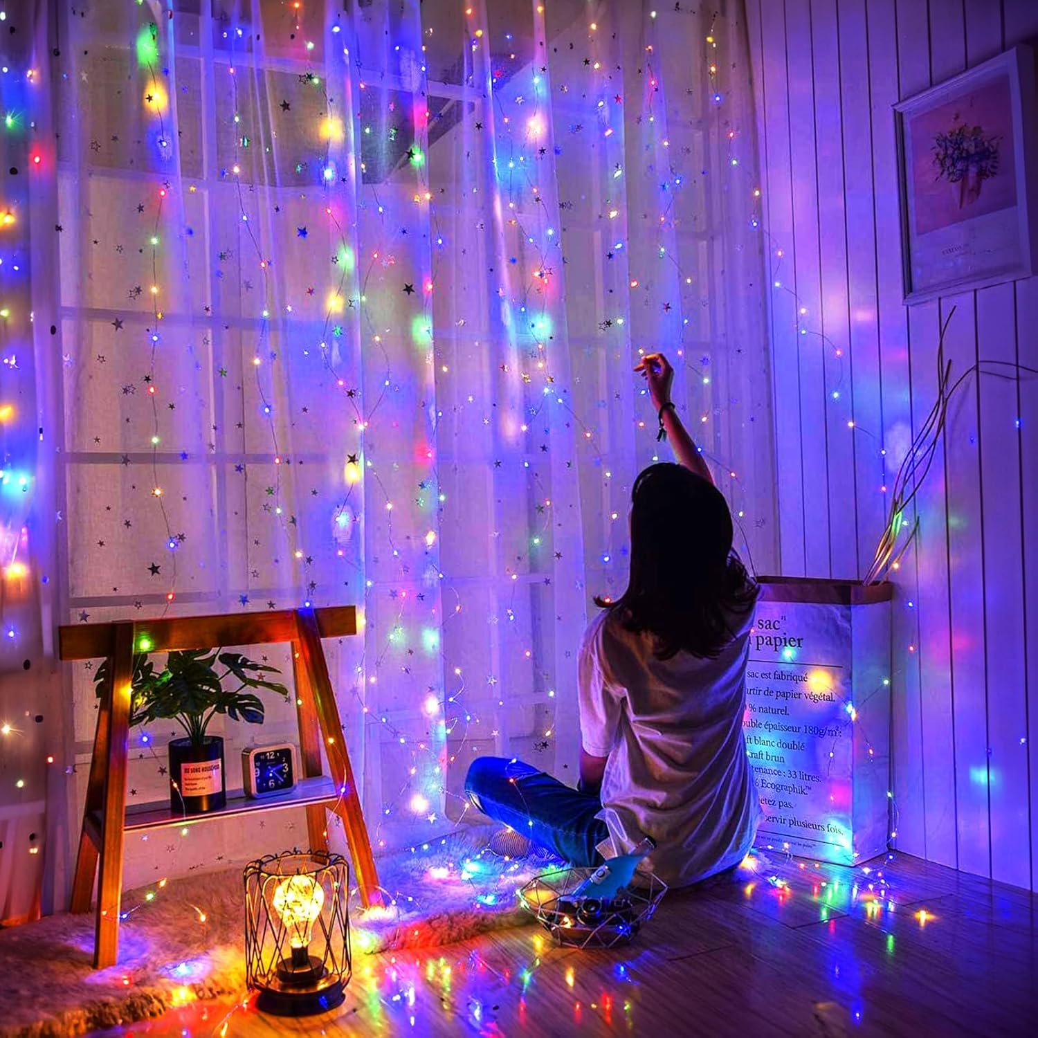 Minetom 300 LED Dimmable Fairy Curtain Lights - Decor by Handbags Specialist Headquarter | Available at Handbags Specialist Headquarter