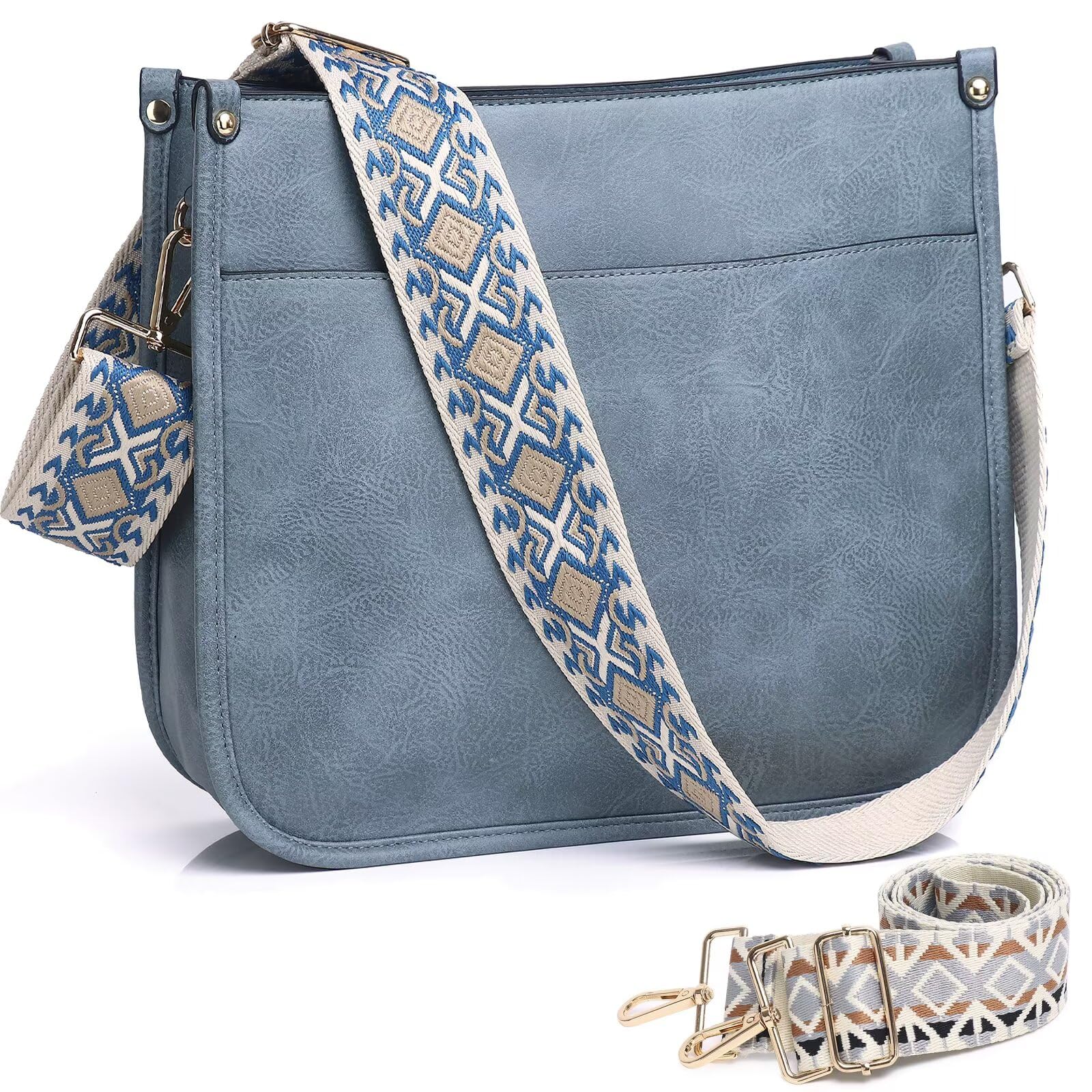 AUYOCO Chic Vegan Leather Crossbody Bag with Strap -  by Handbags Specialist Headquarter | Available at Handbags Specialist Headquarter