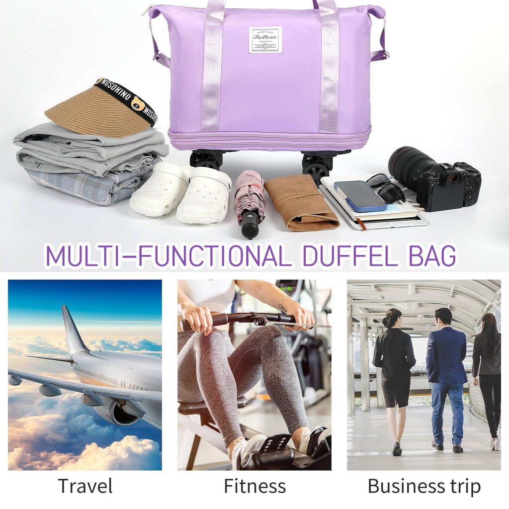 VoyagePro Expandable Wheeled Duffle Bag -  by Handbags Specialist Headquarter | Available at Handbags Specialist Headquarter