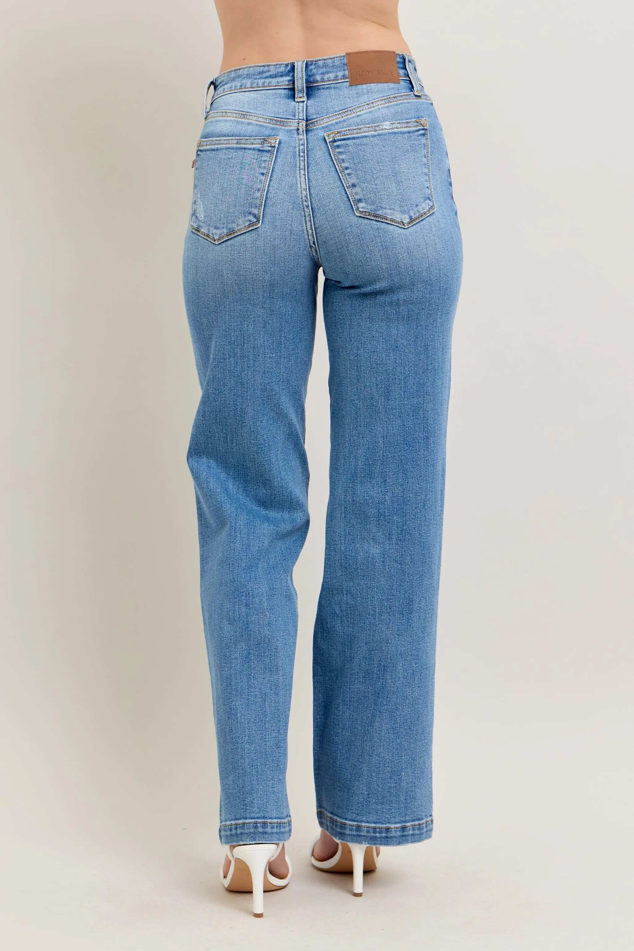 Judy Blue Full Size High Waist Straight Jeans Plus Size - Women / Jeans & Denim by Trendsi | Available at Handbags Specialist Headquarter