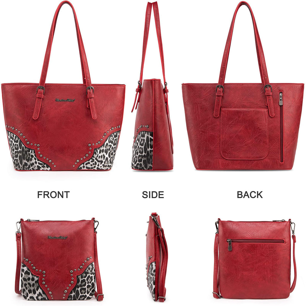 Leopard Luxe: Montana West 3pc Tote & Satchel Set