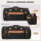 Canvas Duffle Bag for Travel 50L Expandable Travel Duffel Bags for Men Women Weekender Overnight Bag with Shoes Compartment - Dark Grey – ##variant## 