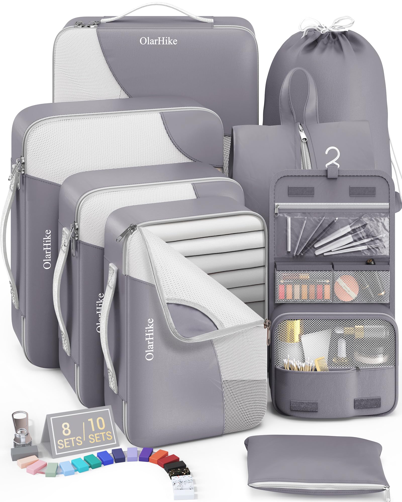 OlarHike Travel Cube Set - Cream Organizer & Gifts -  by Handbags Specialist Headquarter | Available at Handbags Specialist Headquarter