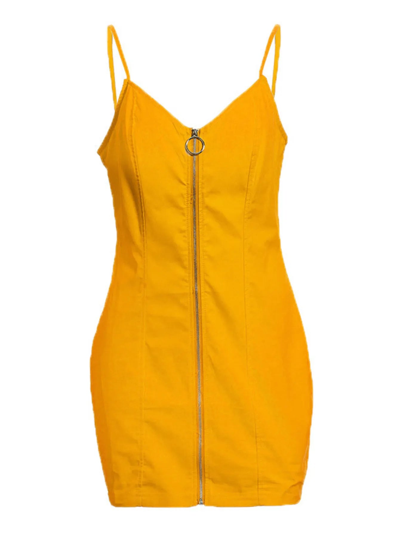 Full Size Zip-Front Bodycon Mini Dress Plus Size - Maxi Dress by Trendsi | Available at Handbags Specialist Headquarter