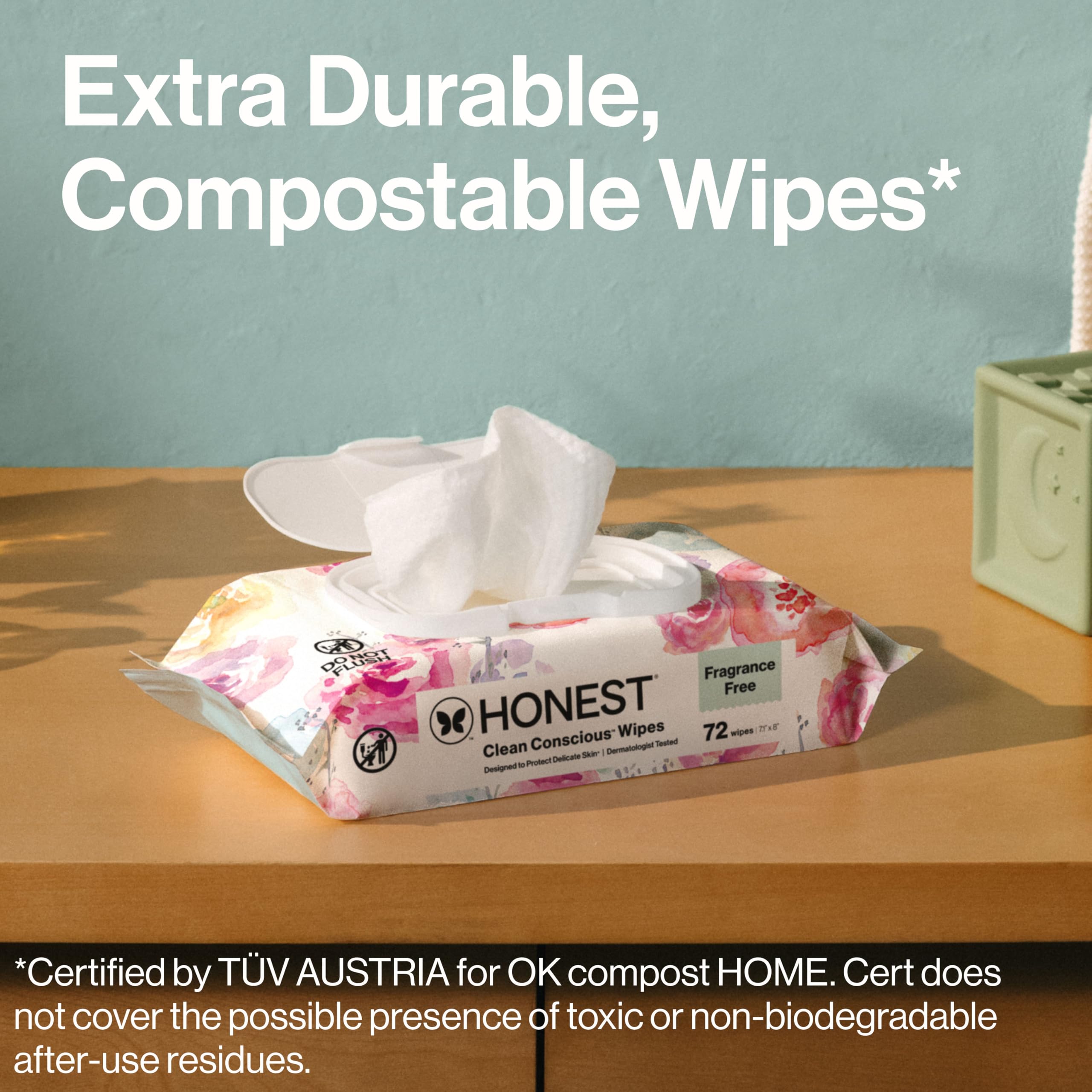 The Honest Company Hypoallergenic Multi-Use Baby Wipes for Sensitive Baby Skin, Pattern Play, 10 Count
