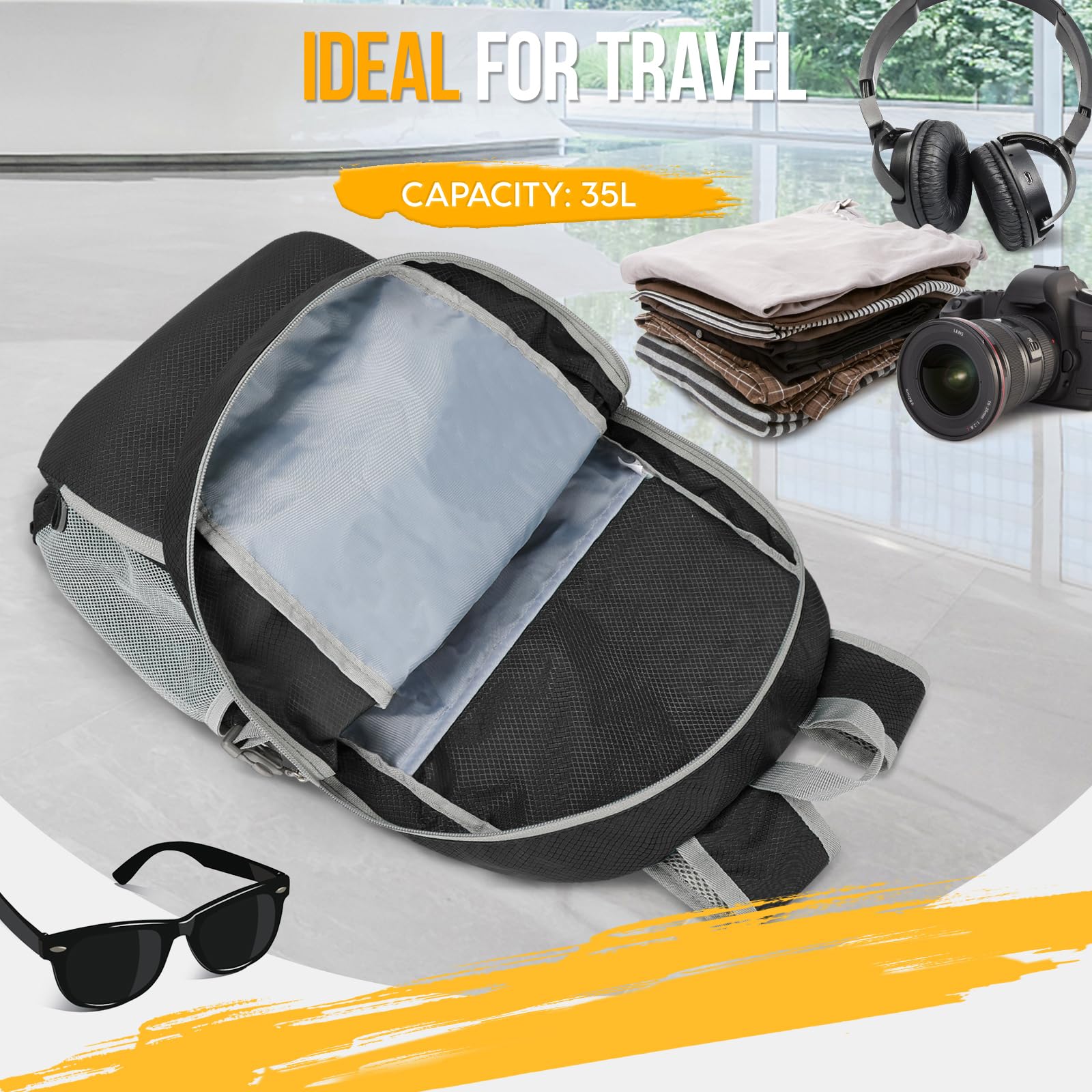 ZOMAKE 35L Compact Waterproof Hiking Backpack - Backpack Bags by Handbags Specialist Headquarter | Available at Handbags Specialist Headquarter