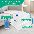 CozyVac Travel Bags with Pump - 6 Pack Space Savers -  by Handbags Specialist Headquarter | Available at Handbags Specialist Headquarter