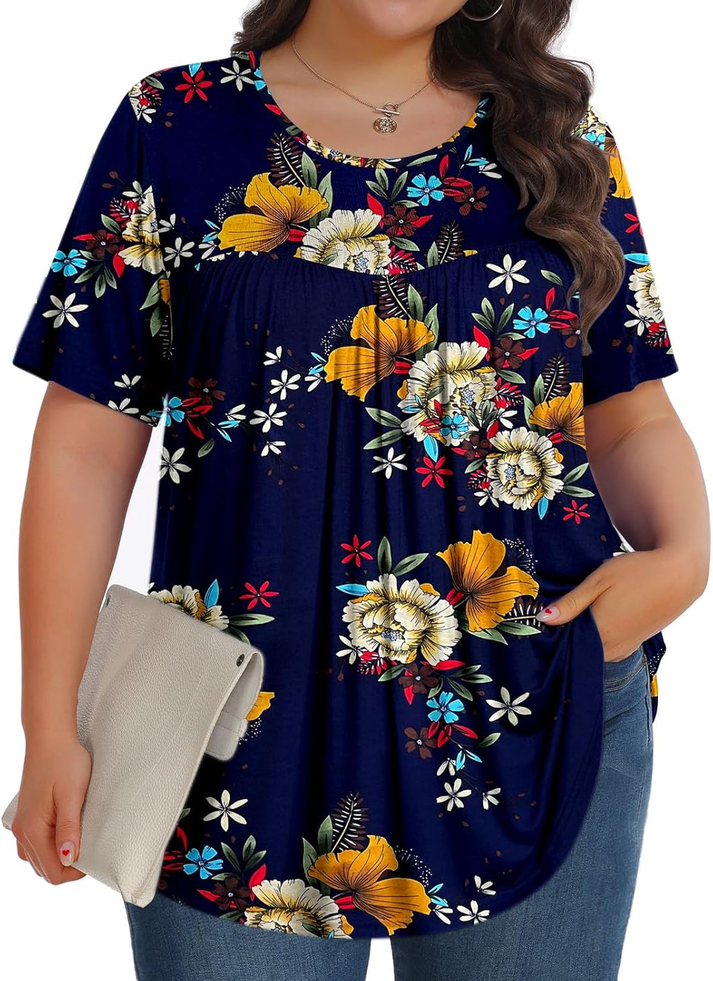 SoftTunic-Plus Crew SS - Tops by Handbags Specialist Headquarter | Available at Handbags Specialist Headquarter