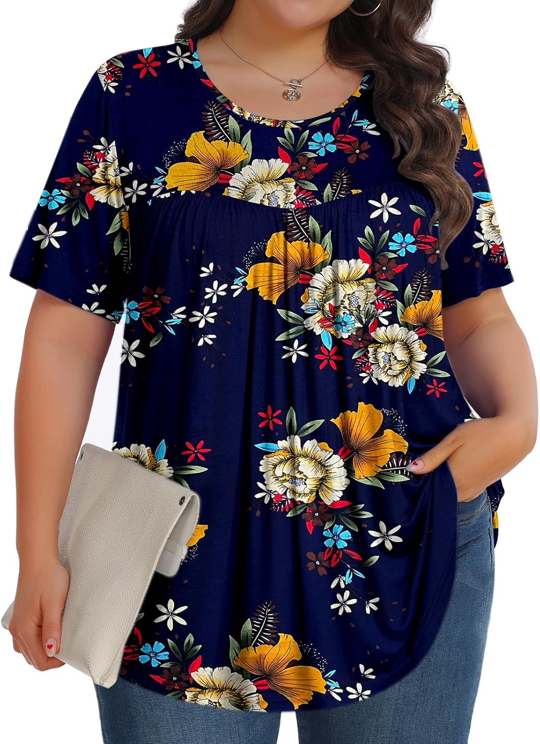 SoftTunic-Plus Crew SS - Tops by Handbags Specialist Headquarter | Available at Handbags Specialist Headquarter