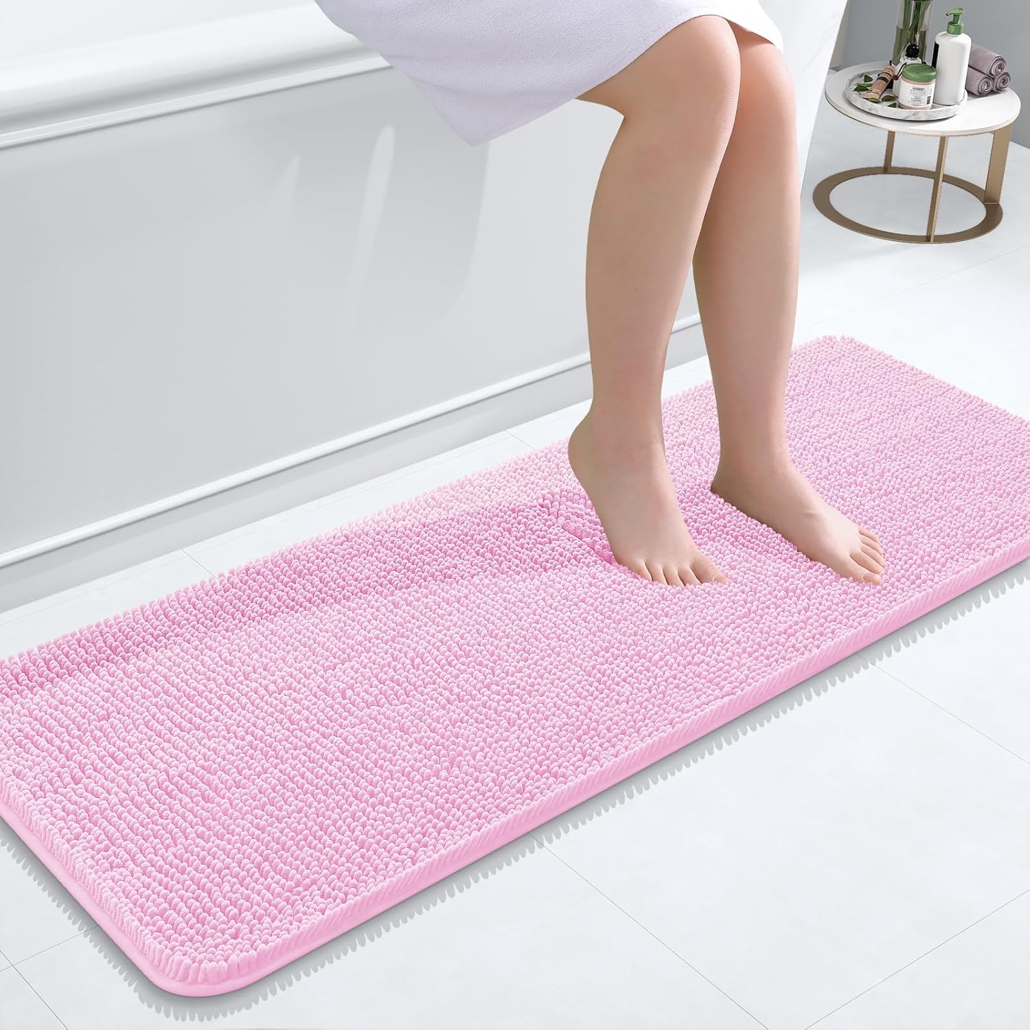 OLANLY Luxe Chenille Bath Mat - Quick Dry & Soft - Decor by Handbags Specialist Headquarter | Available at Handbags Specialist Headquarter