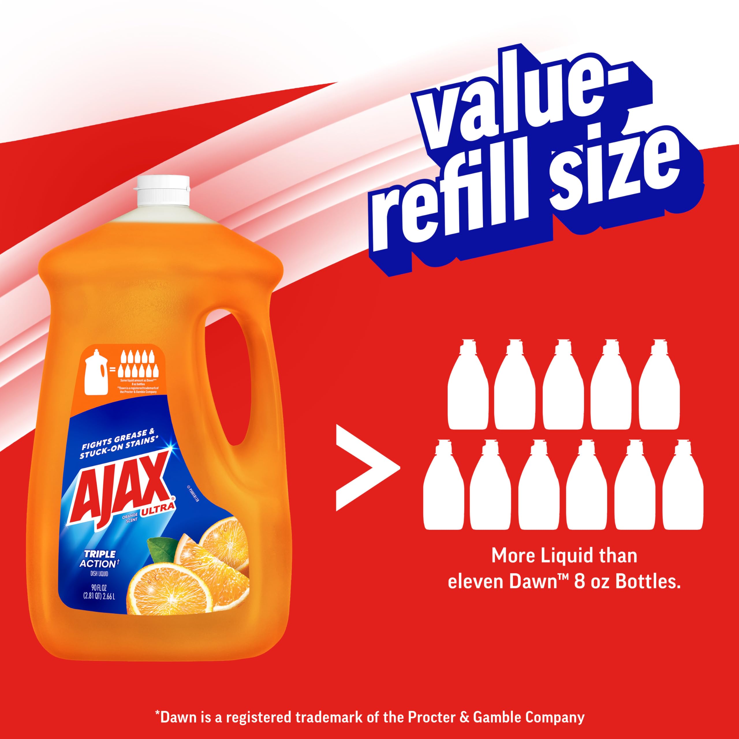 Ajax Triple Orange Dish Soap - 90 fl oz - Dish Soap Liquid by Handbags Specialist Headquarter | Available at Handbags Specialist Headquarter