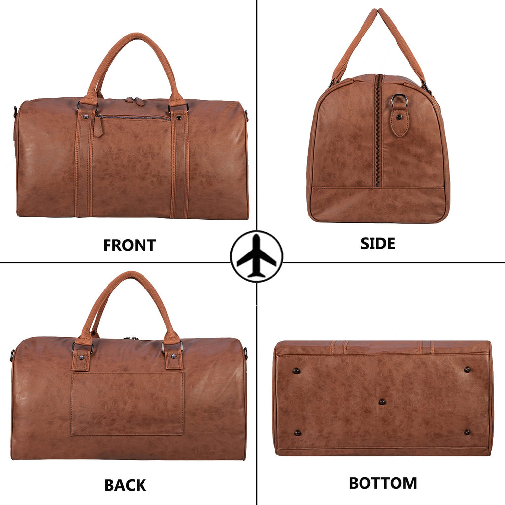 Seyfocnia Oversized Waterproof Leather Duffle Bag