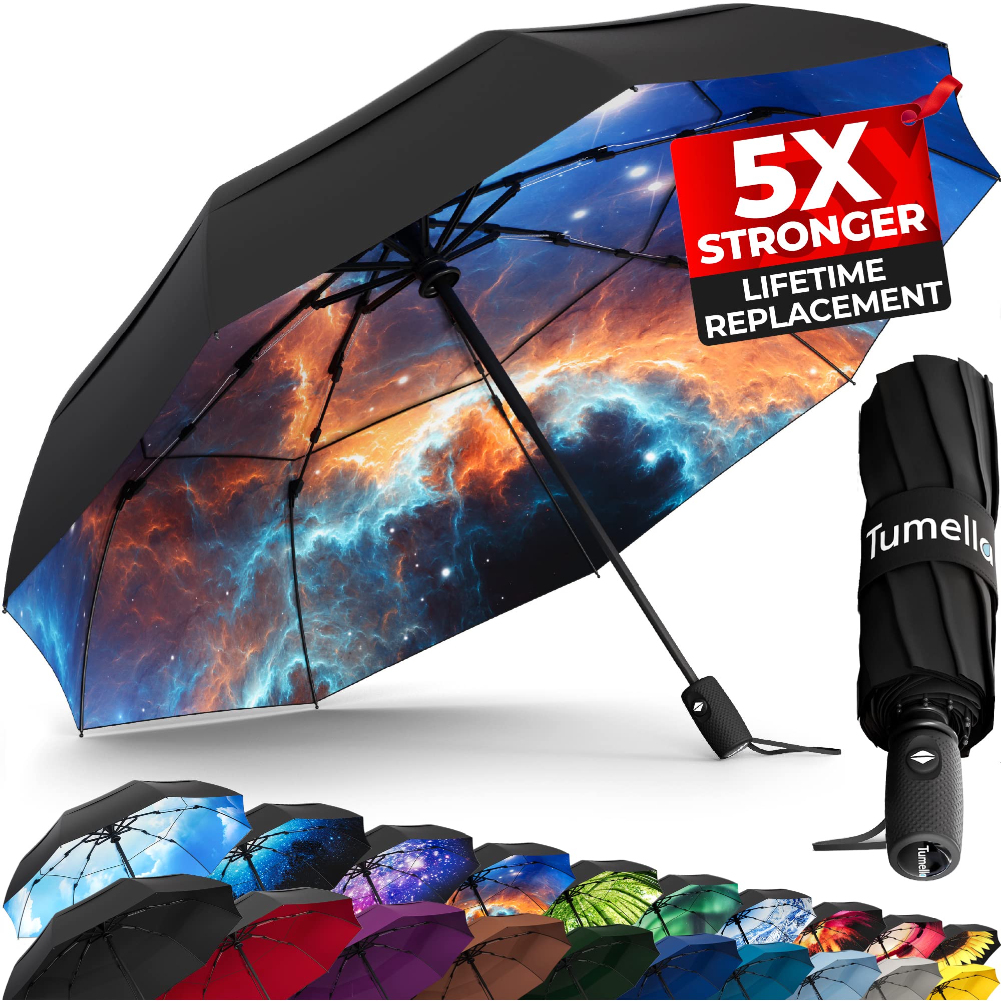 TUMELLA Elite Windproof Travel Umbrella -  by Handbags Specialist Headquarter | Available at Handbags Specialist Headquarter