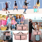 Foldable 65L Duffle Bag with Shoe Compartment