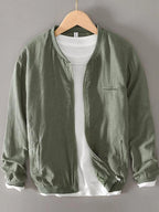 Men's Plus Size Zip Up Long Sleeve Jacket - Men's jackets by Trendsi | Available at Handbags Specialist Headquarter